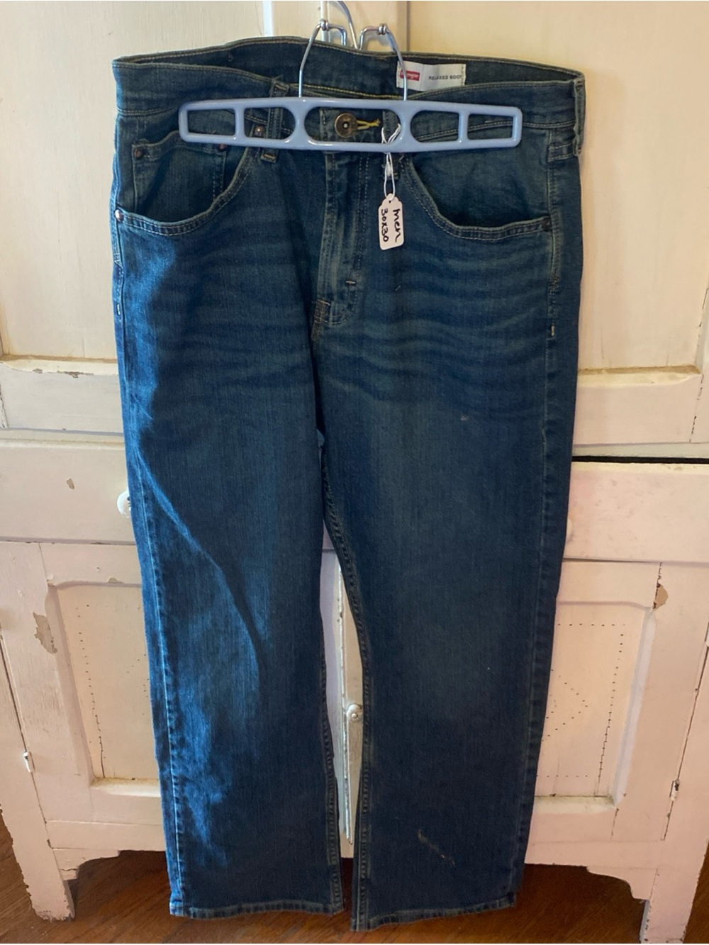 Wrangler Men's Dark Blue Relaxed Jeans
